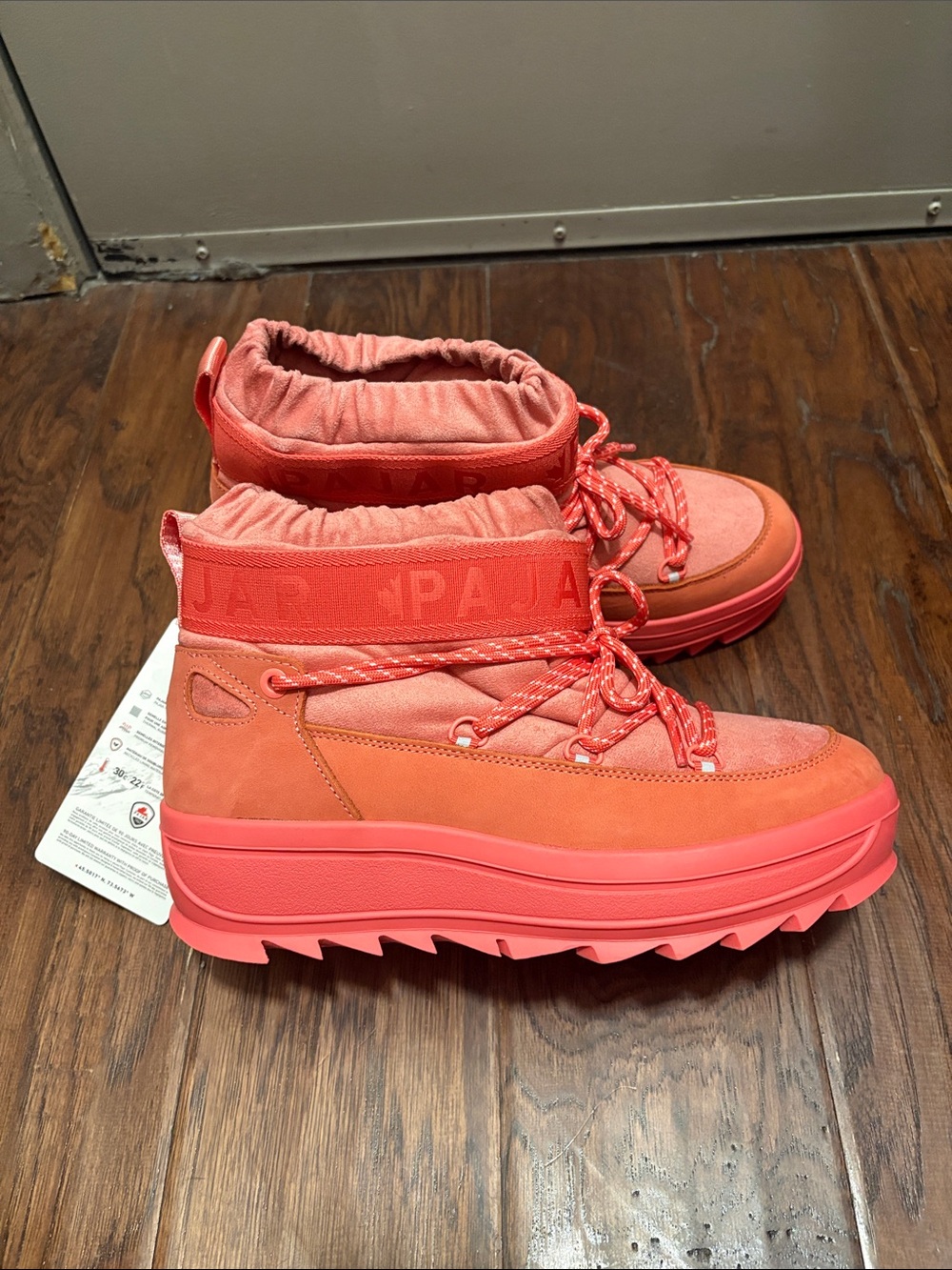 Pajar Women’s Galaxy Mini Suede Pull On Boot in Coral SZ 9 NWT - Picture 3 of 7